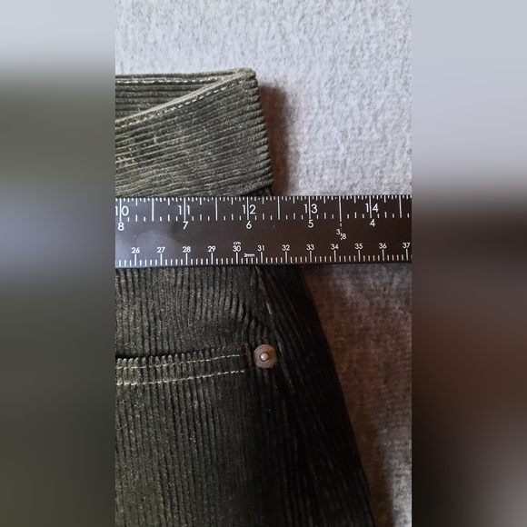 NWT! Polo Ralph Lauren Pants Womans 24 Green Corduroy Straight Preppy Classic - Picture 10 of 16